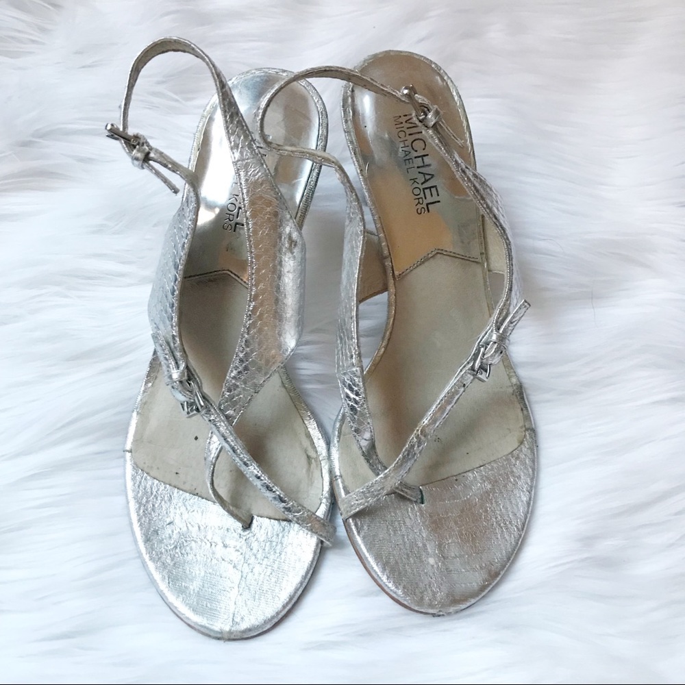 Michael Kors silver heels